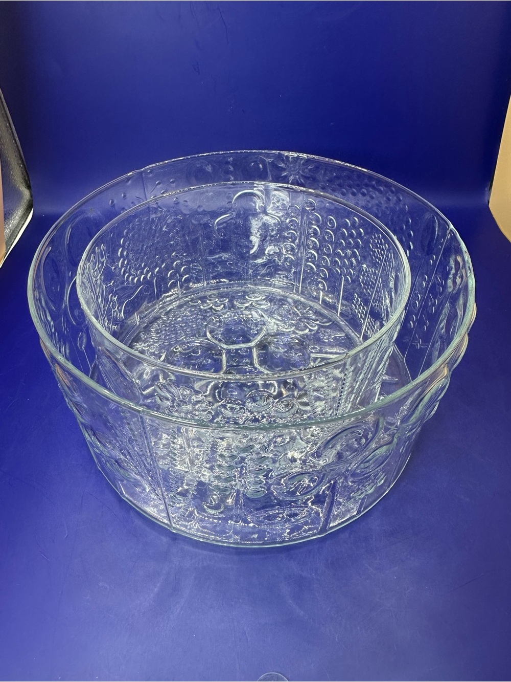 Vtg MCM Iittala Finland Flora Nuutajarvi Oiva Toikka 7½" & 6 Glass Bowls 1960s